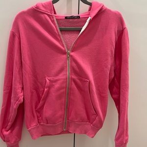 WILDFOX Hot Pink Cropped Paw Hoodie